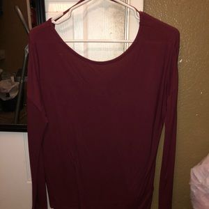 burgundy long sleeve